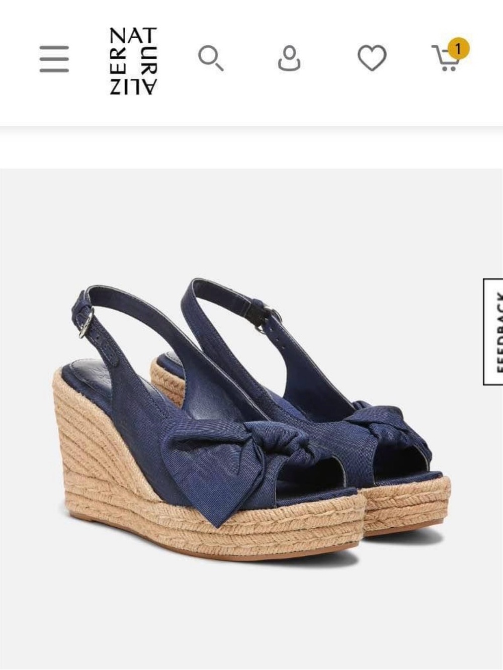Naturalizer Bettina Wedges size 9.5